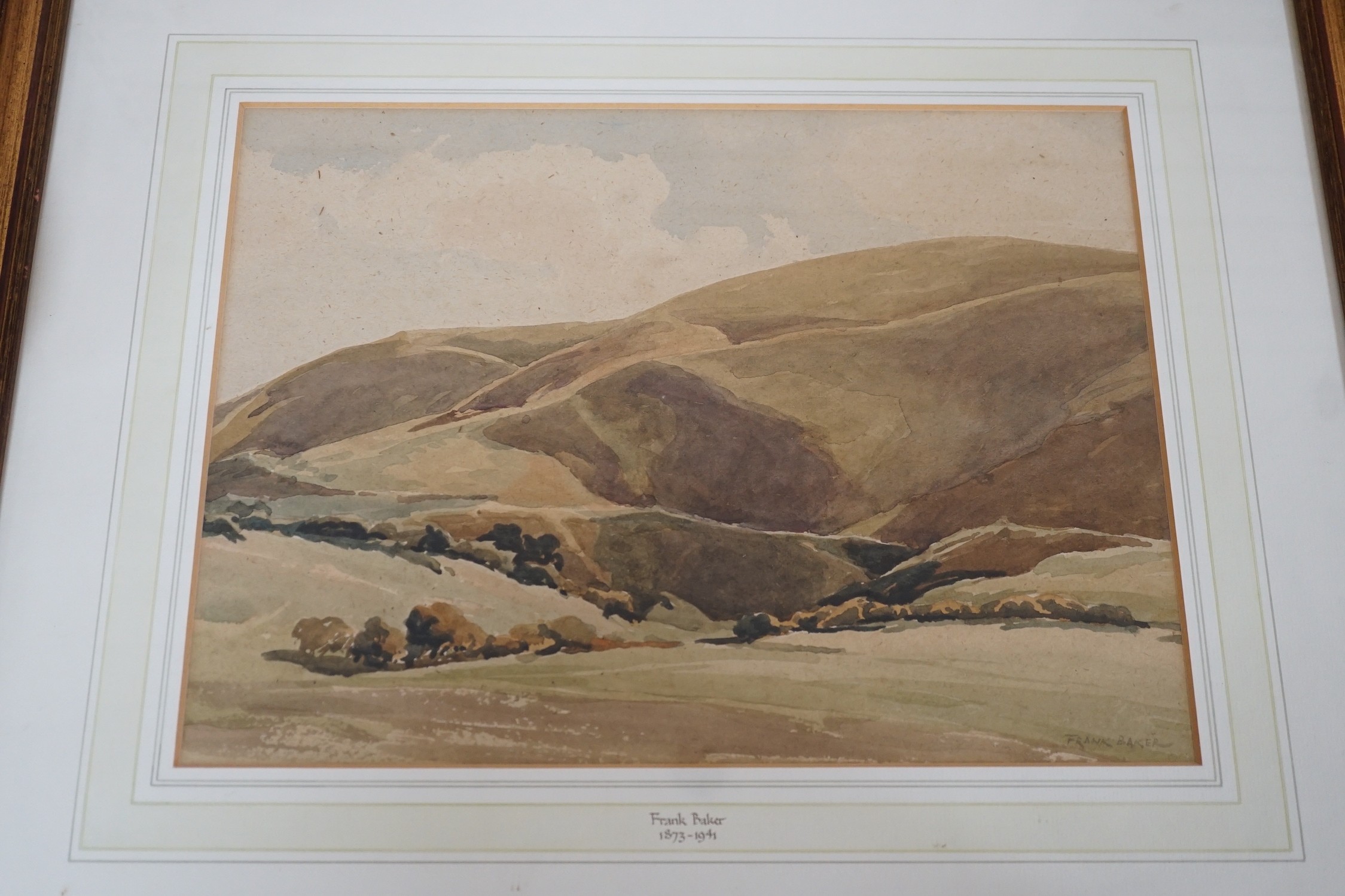 Frank Baker (1873-1941), three watercolours, Sussex landscapes, signed, largest 30 x 39.5cm